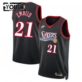 Dječji NBA Dres Philadelphia 76ers Joel Embiid Nike 2025-26 Classic Edition Crno Swingman